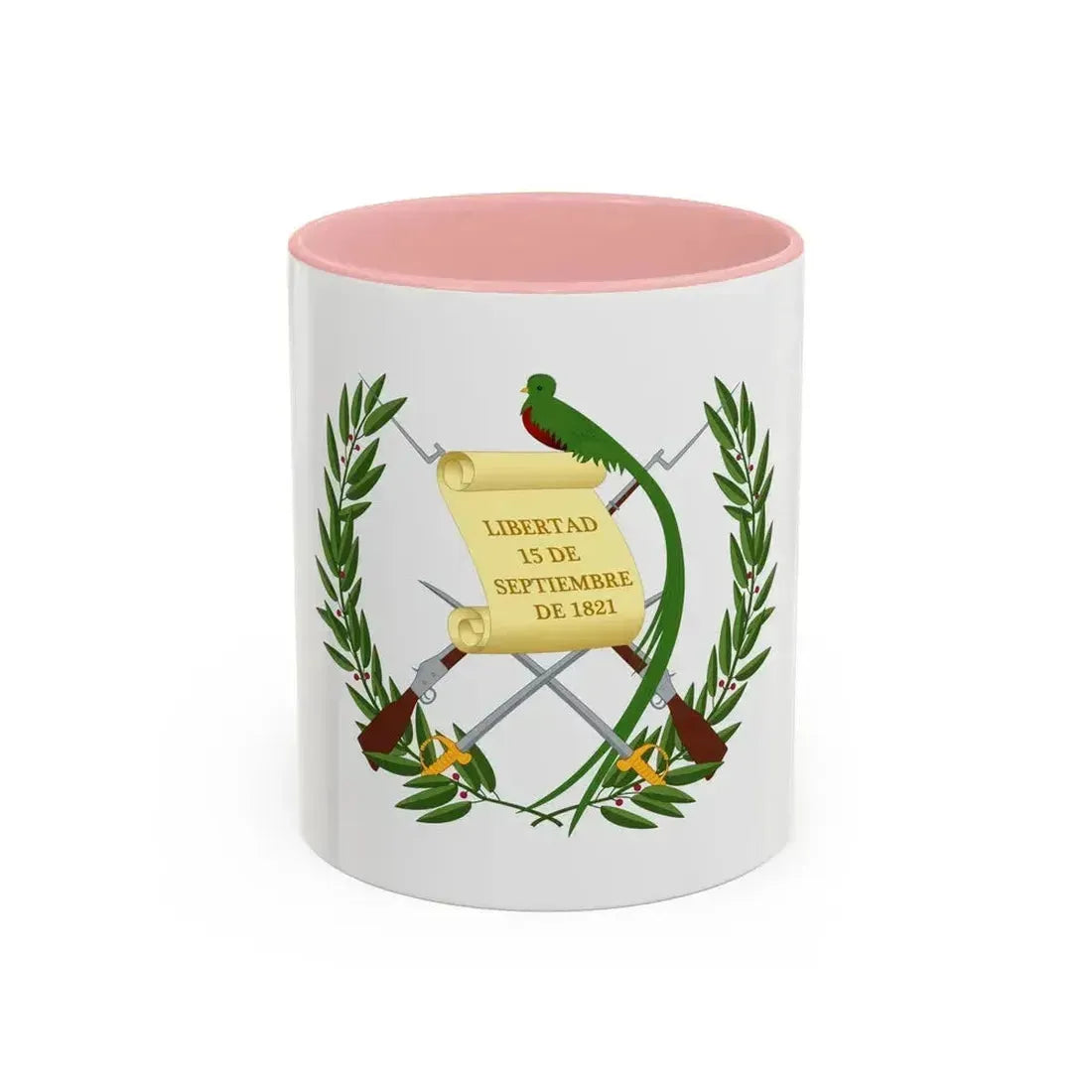 Coat of arms of Guatemala - Accent Coffee Mug 11oz Pink - Go Mug Yourself