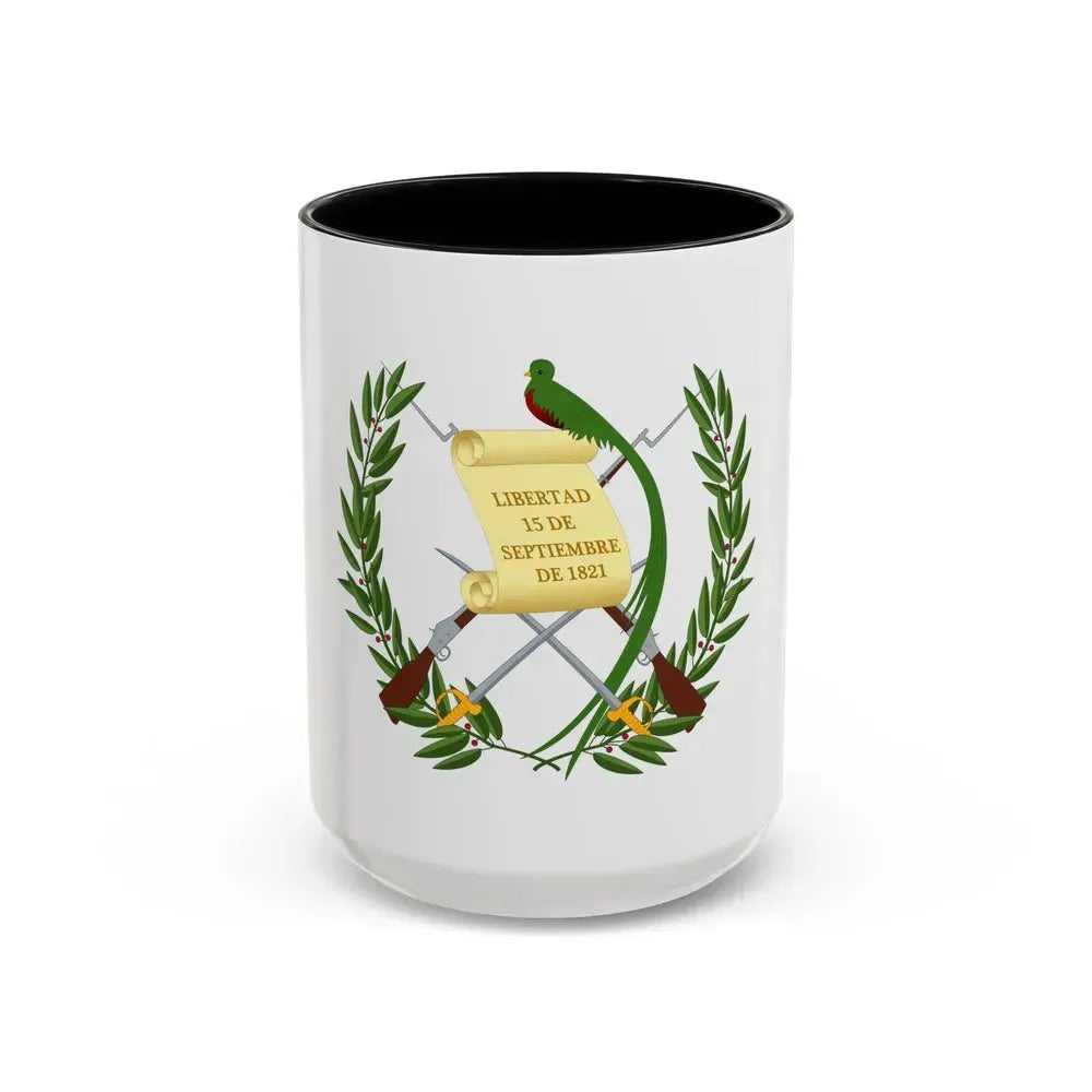 Coat of arms of Guatemala - Accent Coffee Mug 15oz Black - Go Mug Yourself