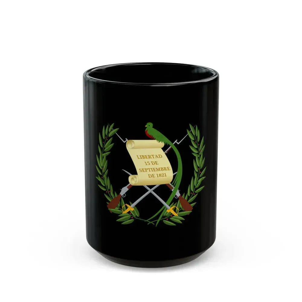 Coat of arms of Guatemala - Black Coffee Mug 15oz - Go Mug Yourself