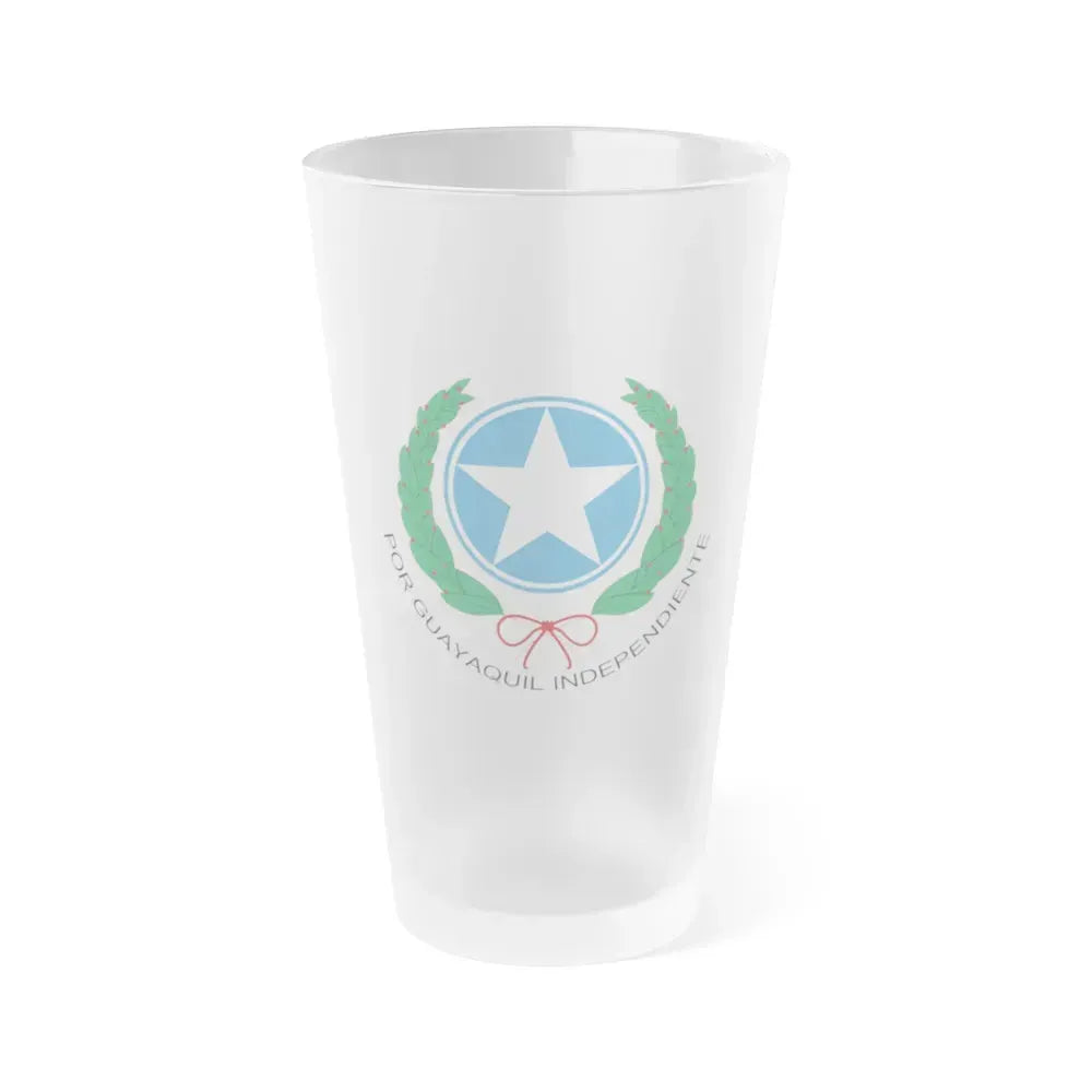 Coat of Arms of Guayaquil - Frosted Pint Glass 16oz 16oz Frosted - Go Mug Yourself