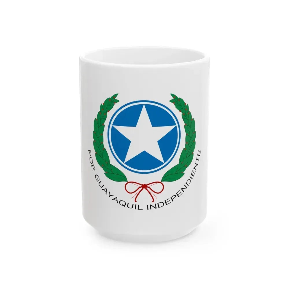 Coat of Arms of Guayaquil - White Coffee Mug 15oz - Go Mug Yourself