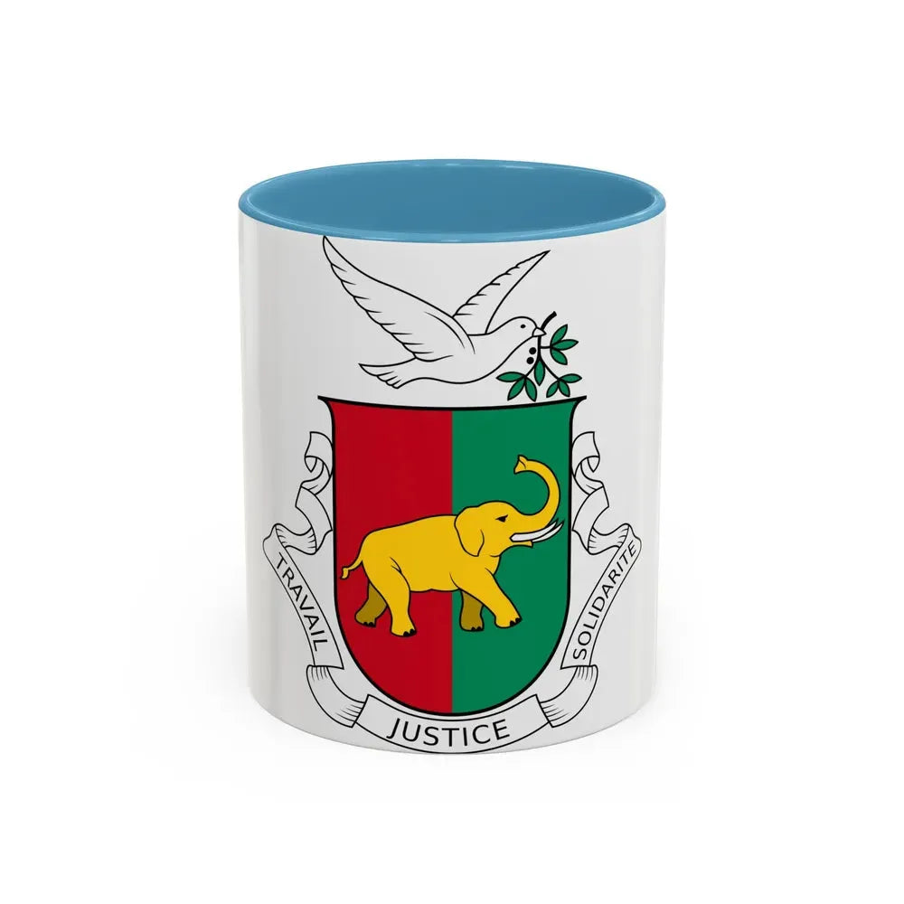 Coat of arms of Guinea 1958-1984 - Accent Coffee Mug 11oz Light Blue - Go Mug Yourself