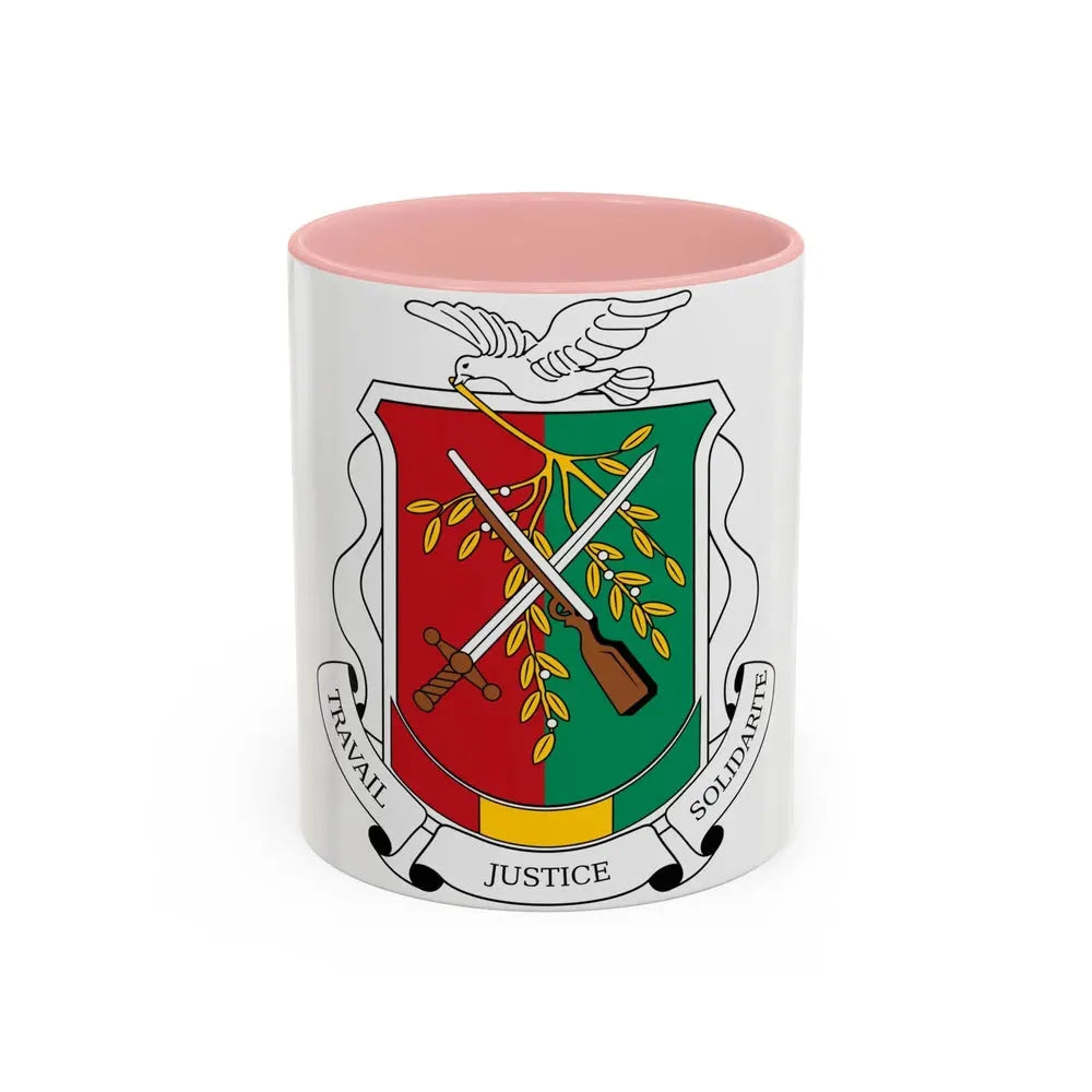 Coat of arms of Guinea 1984-1992 - Accent Coffee Mug 11oz Pink - Go Mug Yourself
