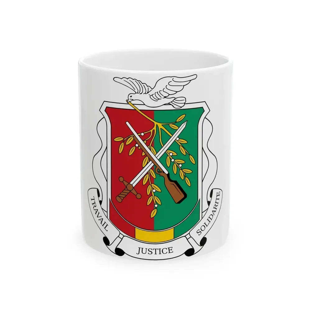 Coat of arms of Guinea 1984-1992 - White Coffee Mug 11oz - Go Mug Yourself
