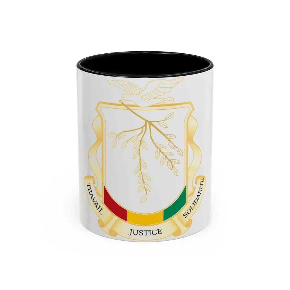 Coat of Arms of Guinea - Accent Coffee Mug 11oz Black - Go Mug Yourself