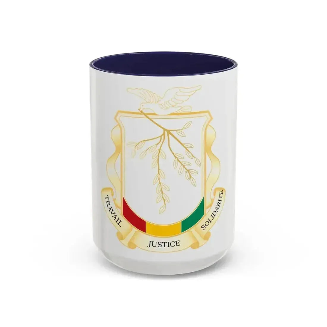Coat of Arms of Guinea - Accent Coffee Mug 15oz Navy - Go Mug Yourself