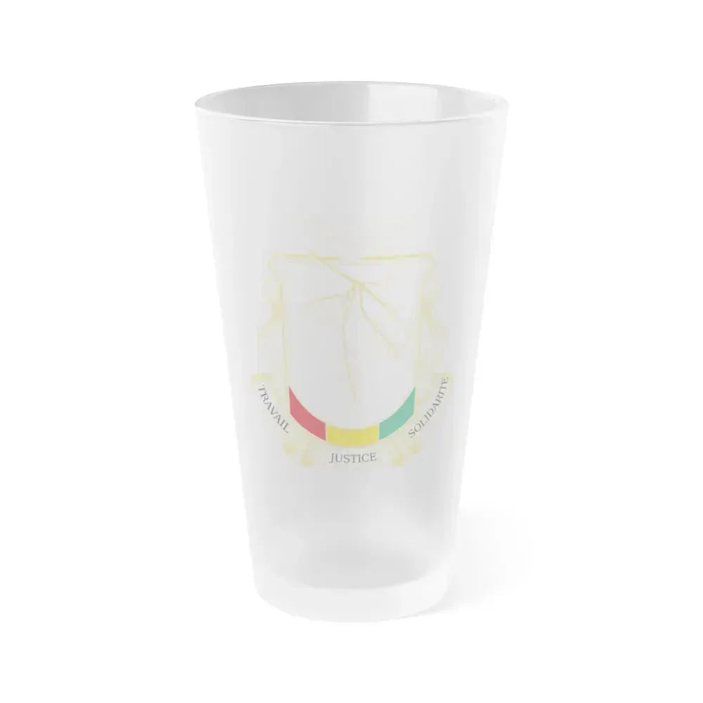 Coat of Arms of Guinea - Frosted Pint Glass 16oz 16oz Frosted - Go Mug Yourself