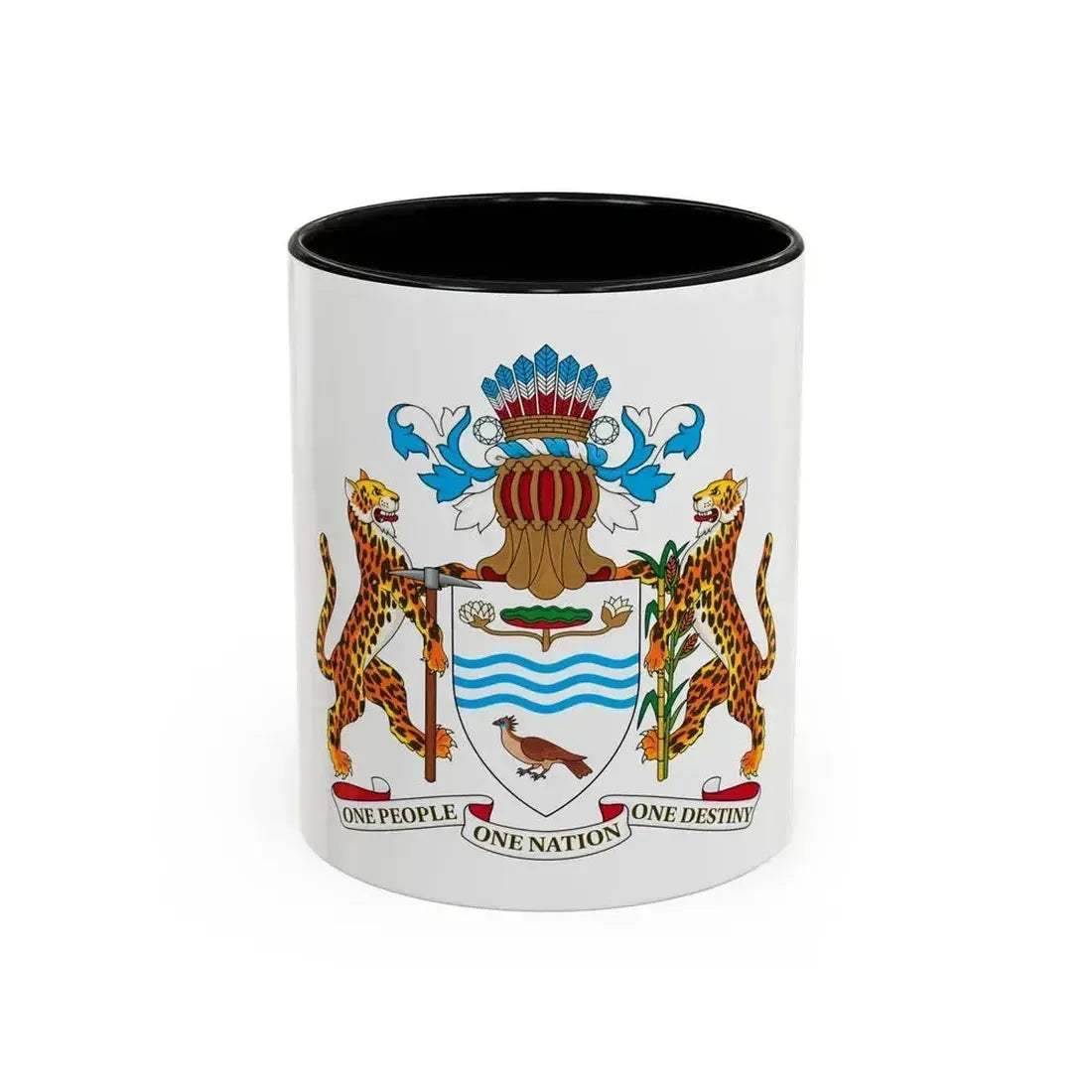 Coat of arms of Guyana - Accent Coffee Mug 11oz Black - Go Mug Yourself
