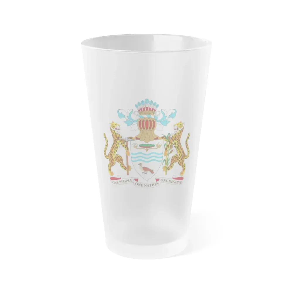 Coat of arms of Guyana - Frosted Pint Glass 16oz 16oz Frosted - Go Mug Yourself
