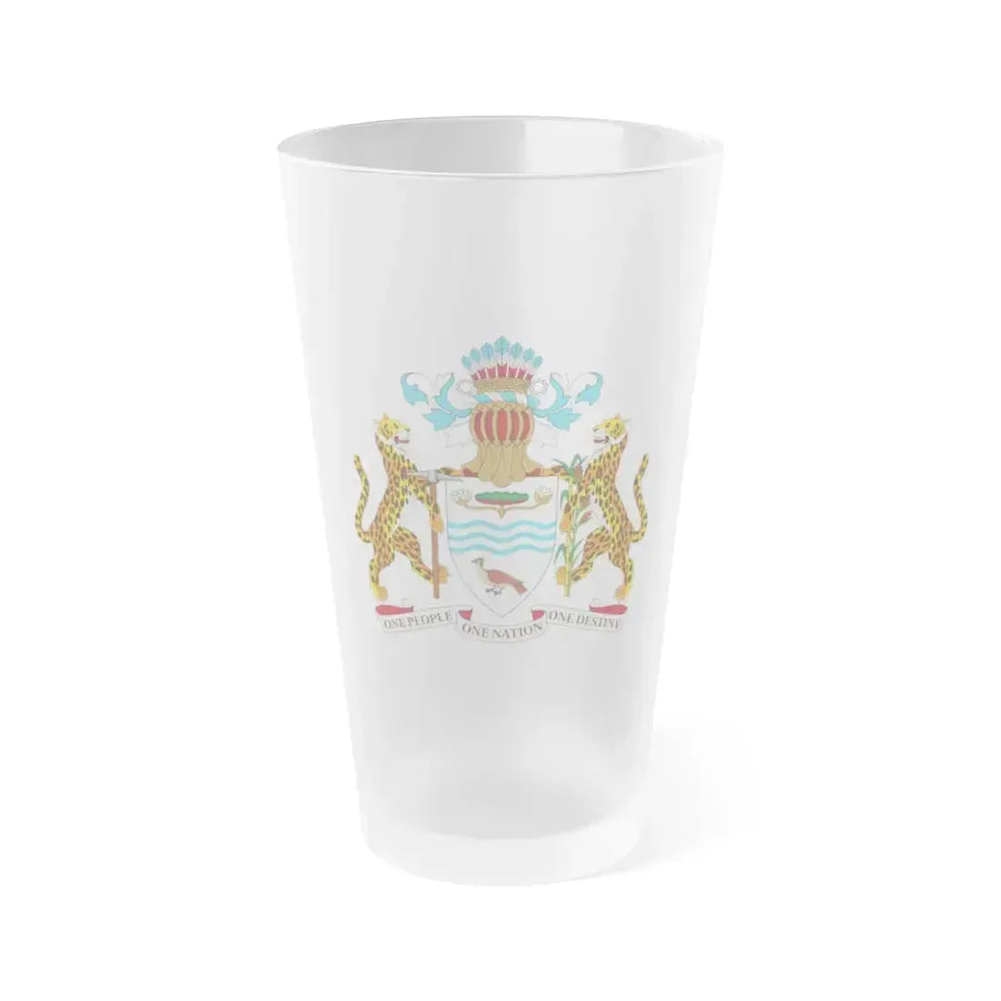 Coat of arms of Guyana - Frosted Pint Glass 16oz 16oz Frosted - Go Mug Yourself