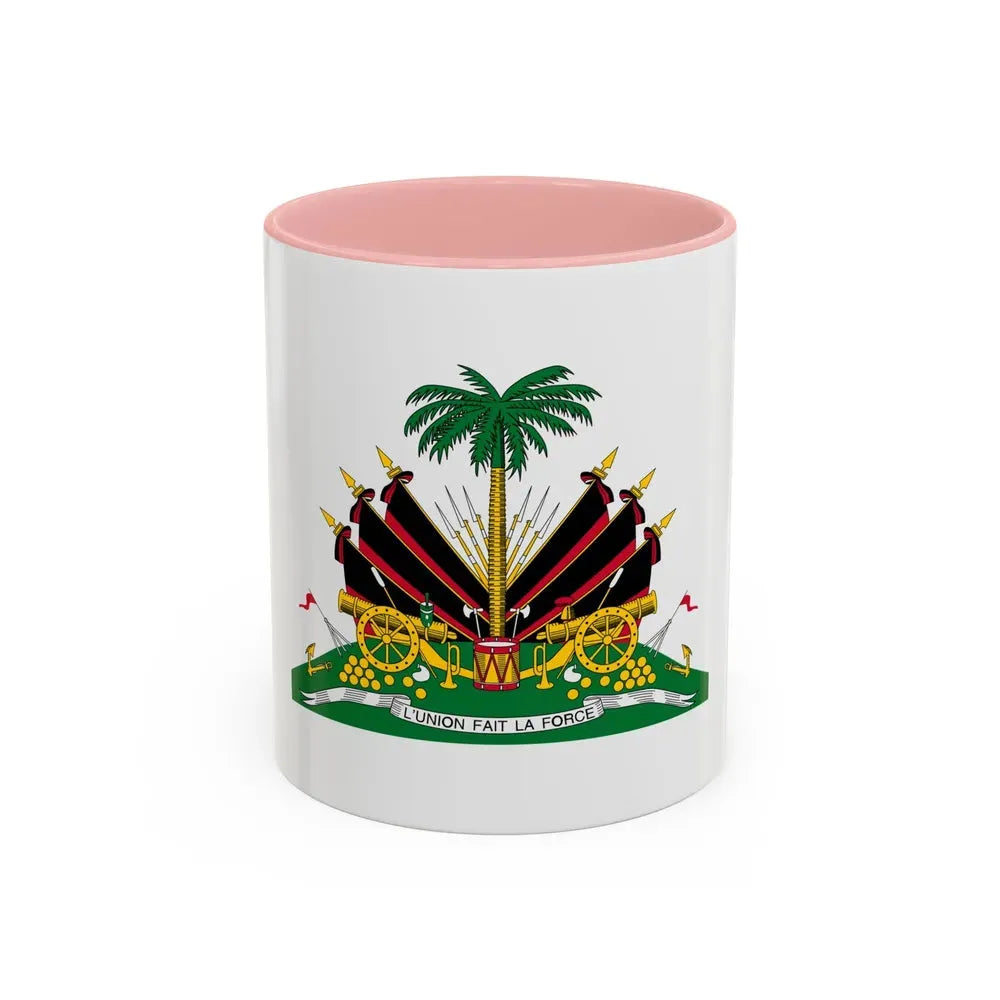 Coat of arms of Haiti (1964-1986) - Accent Coffee Mug 11oz Pink - Go Mug Yourself