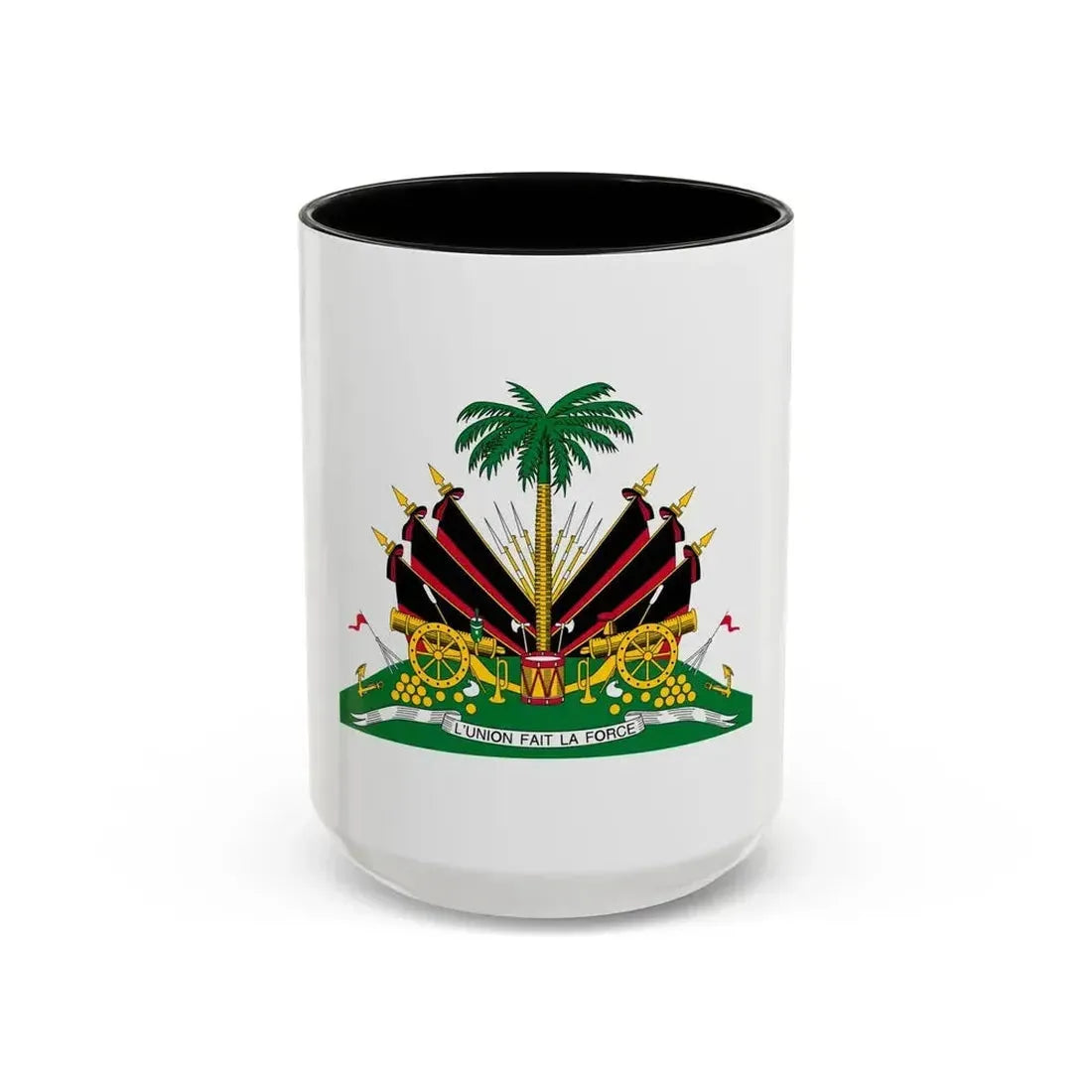 Coat of arms of Haiti (1964-1986) - Accent Coffee Mug 15oz Black - Go Mug Yourself