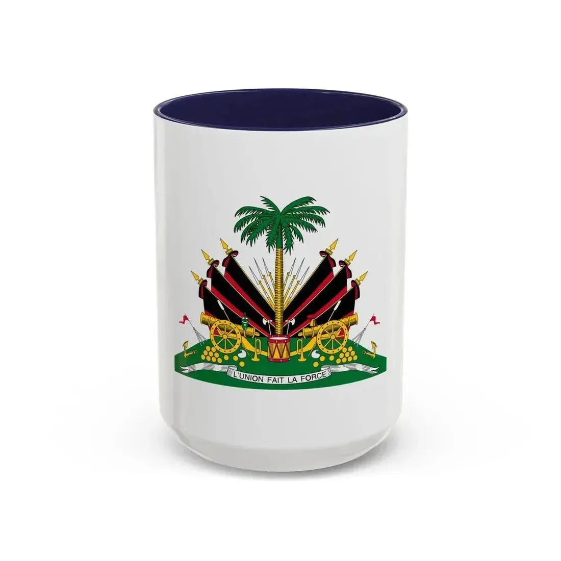 Coat of arms of Haiti (1964-1986) - Accent Coffee Mug 15oz Navy - Go Mug Yourself