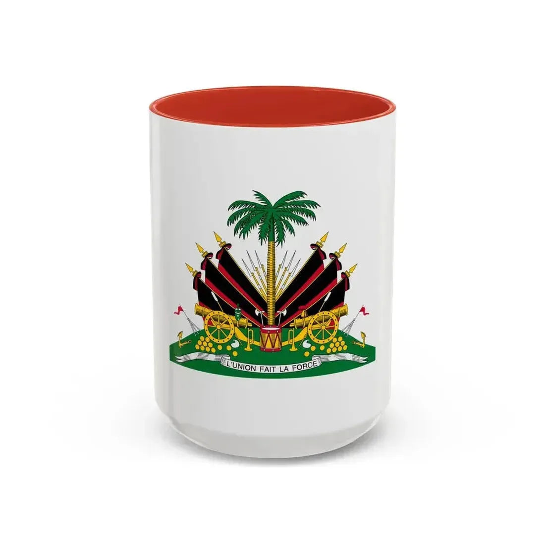 Coat of arms of Haiti (1964-1986) - Accent Coffee Mug 15oz Red - Go Mug Yourself