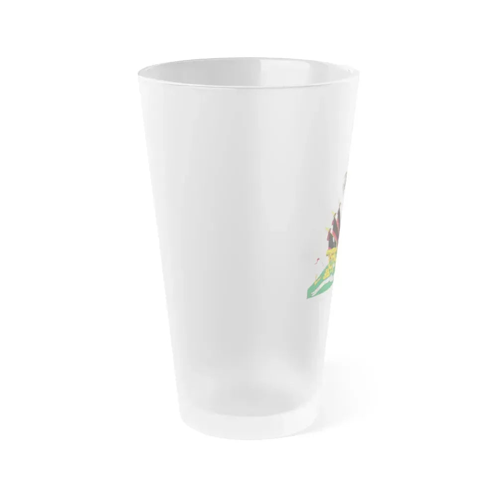 Coat of arms of Haiti (1964-1986) - Frosted Pint Glass 16oz - Go Mug Yourself