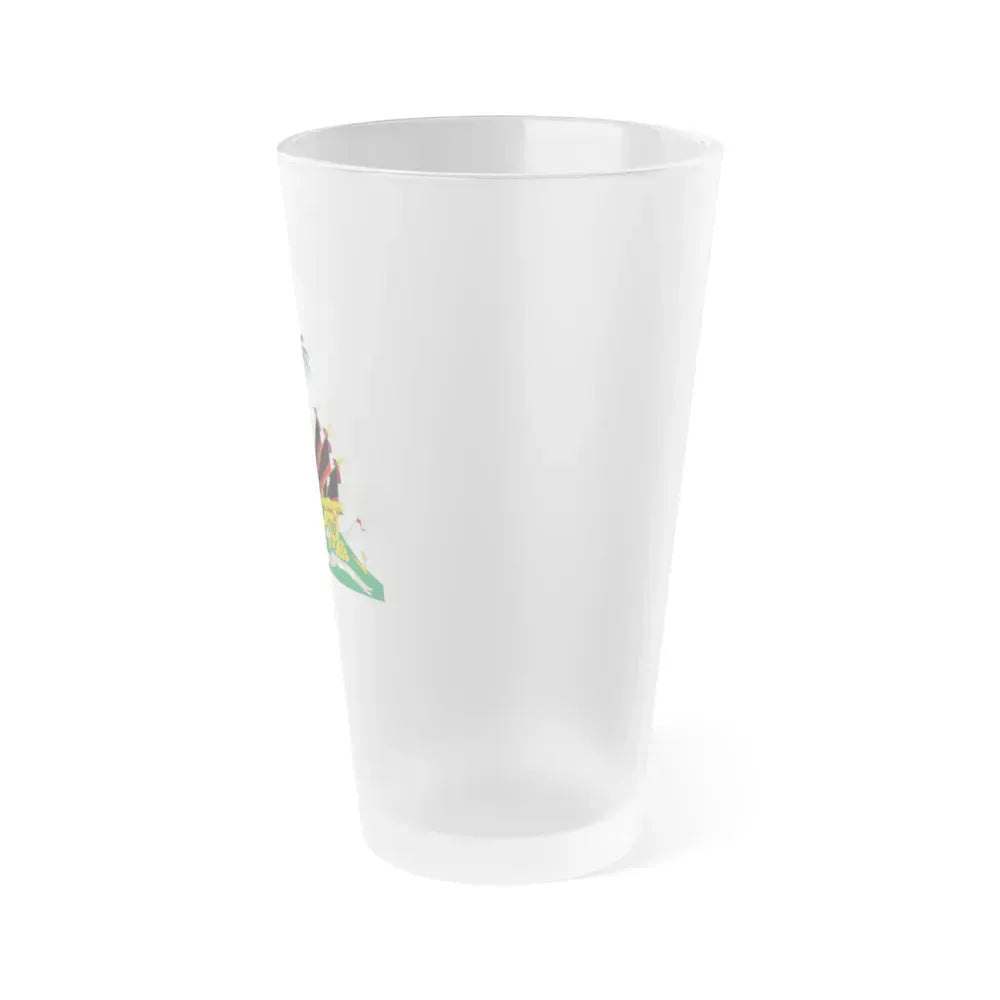 Coat of arms of Haiti (1964-1986) - Frosted Pint Glass 16oz - Go Mug Yourself