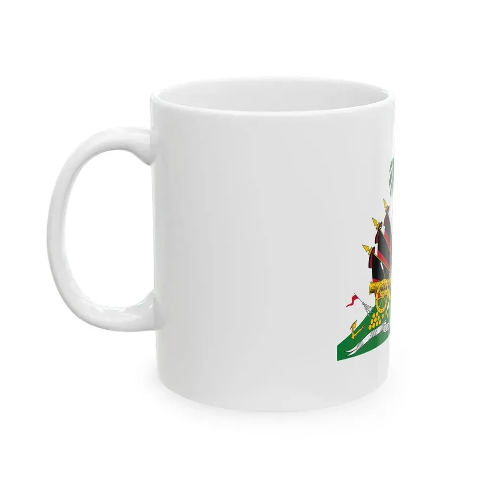 Coat of arms of Haiti (1964-1986) - White Coffee Mug - Go Mug Yourself