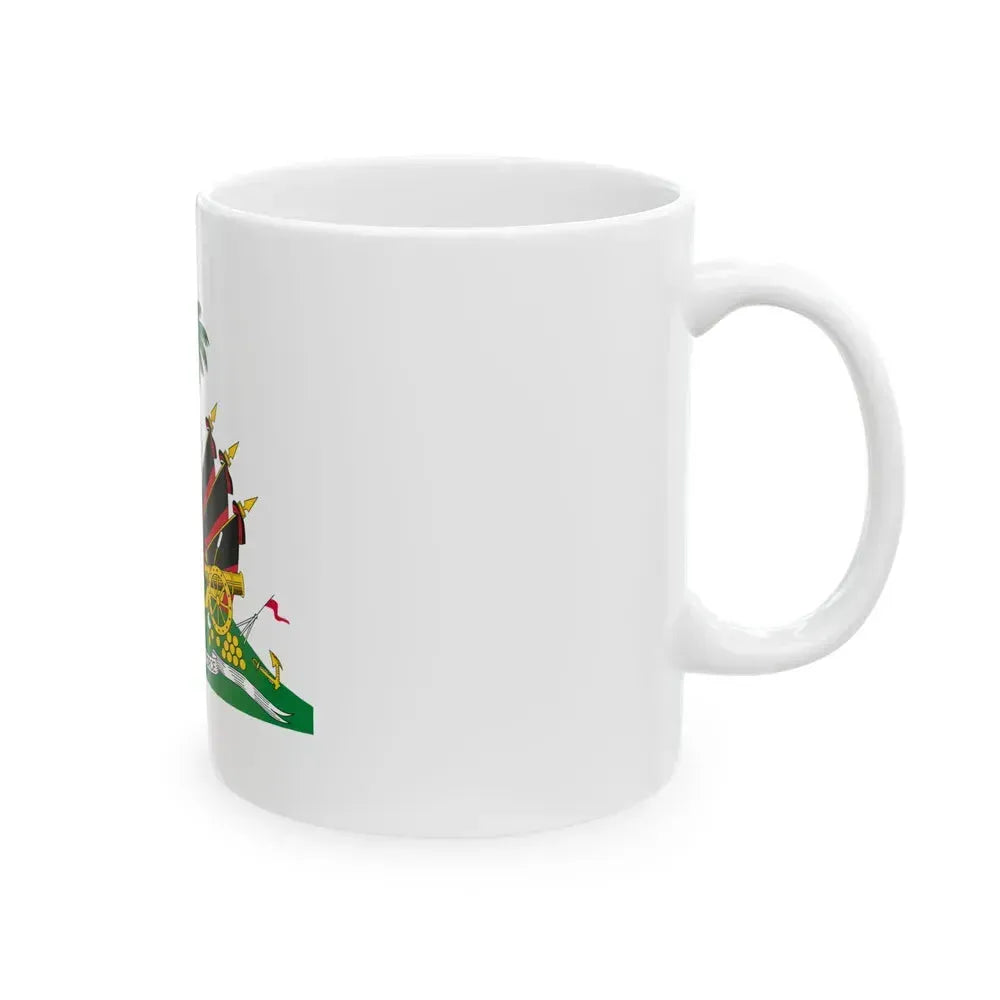 Coat of arms of Haiti (1964-1986) - White Coffee Mug - Go Mug Yourself