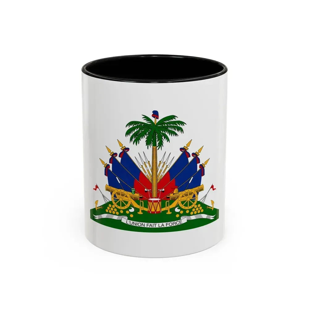 Coat of arms of Haiti - Accent Coffee Mug 11oz Black - Go Mug Yourself