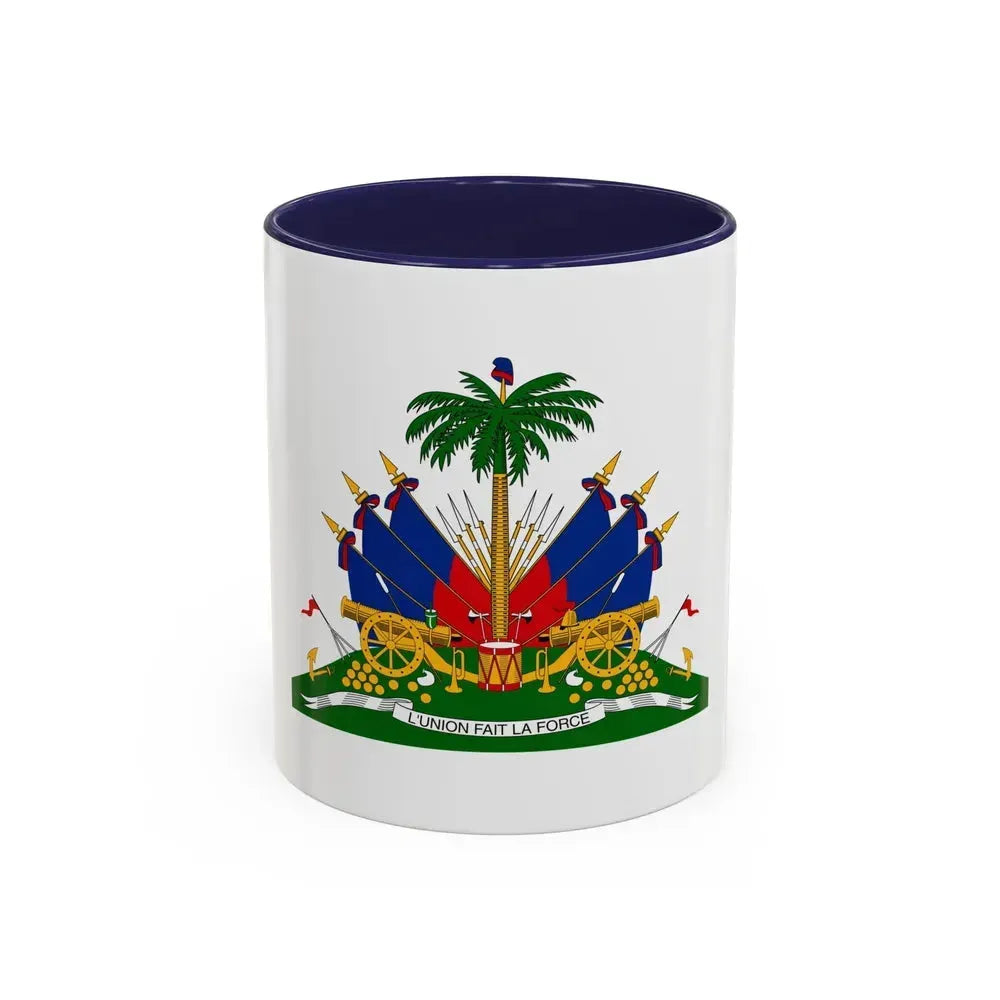 Coat of arms of Haiti - Accent Coffee Mug 11oz Navy - Go Mug Yourself
