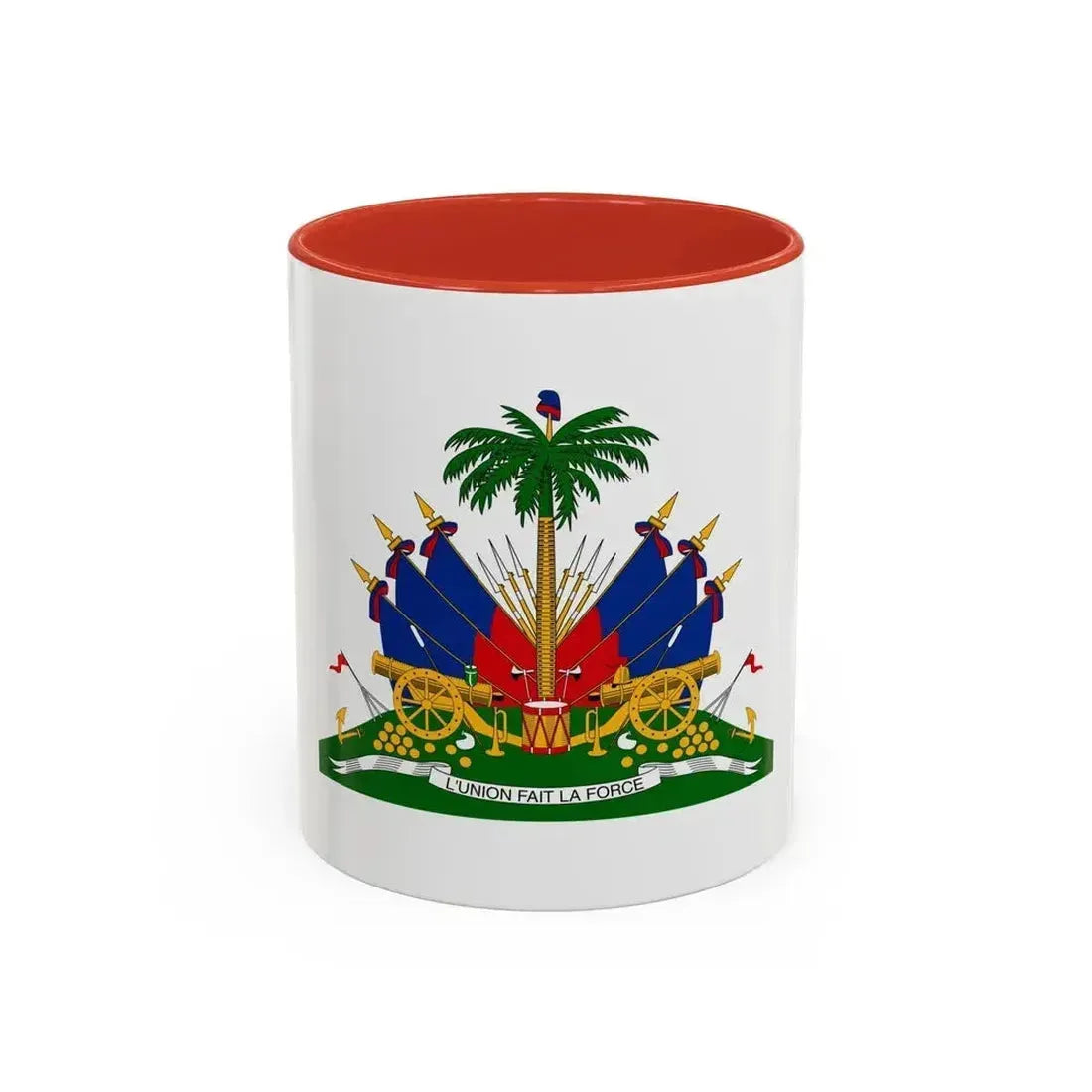 Coat of arms of Haiti - Accent Coffee Mug 11oz Red - Go Mug Yourself