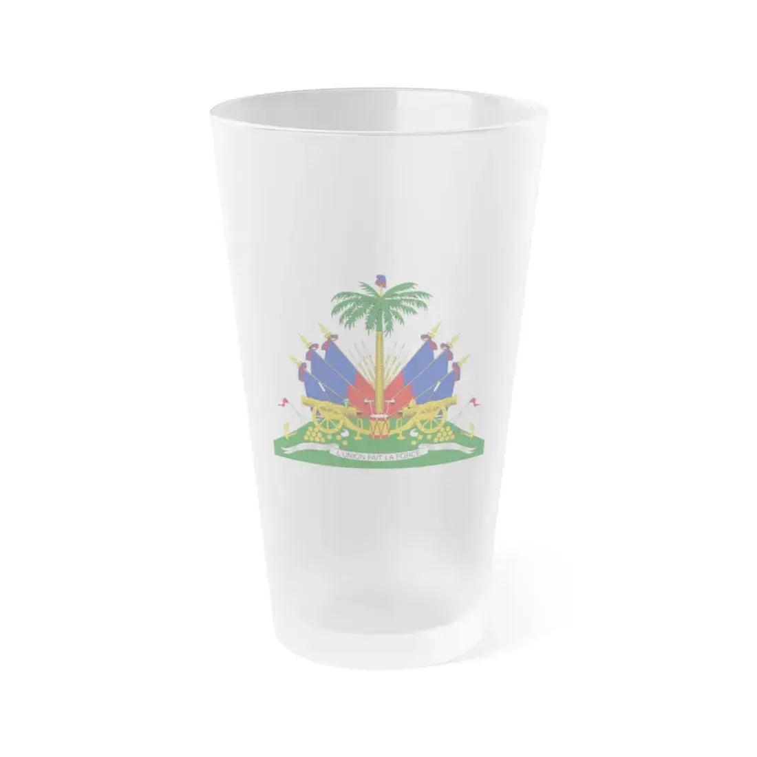 Coat of arms of Haiti - Frosted Pint Glass 16oz 16oz Frosted - Go Mug Yourself