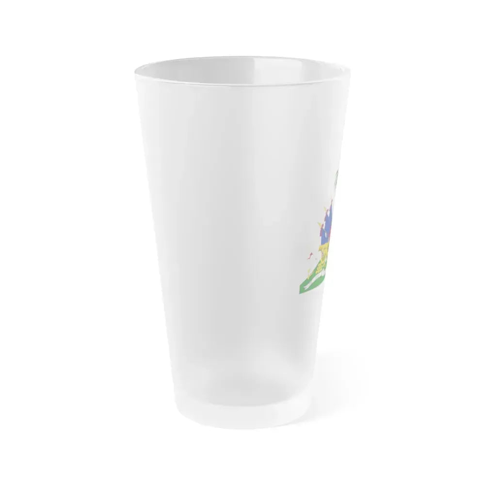 Coat of arms of Haiti - Frosted Pint Glass 16oz - Go Mug Yourself
