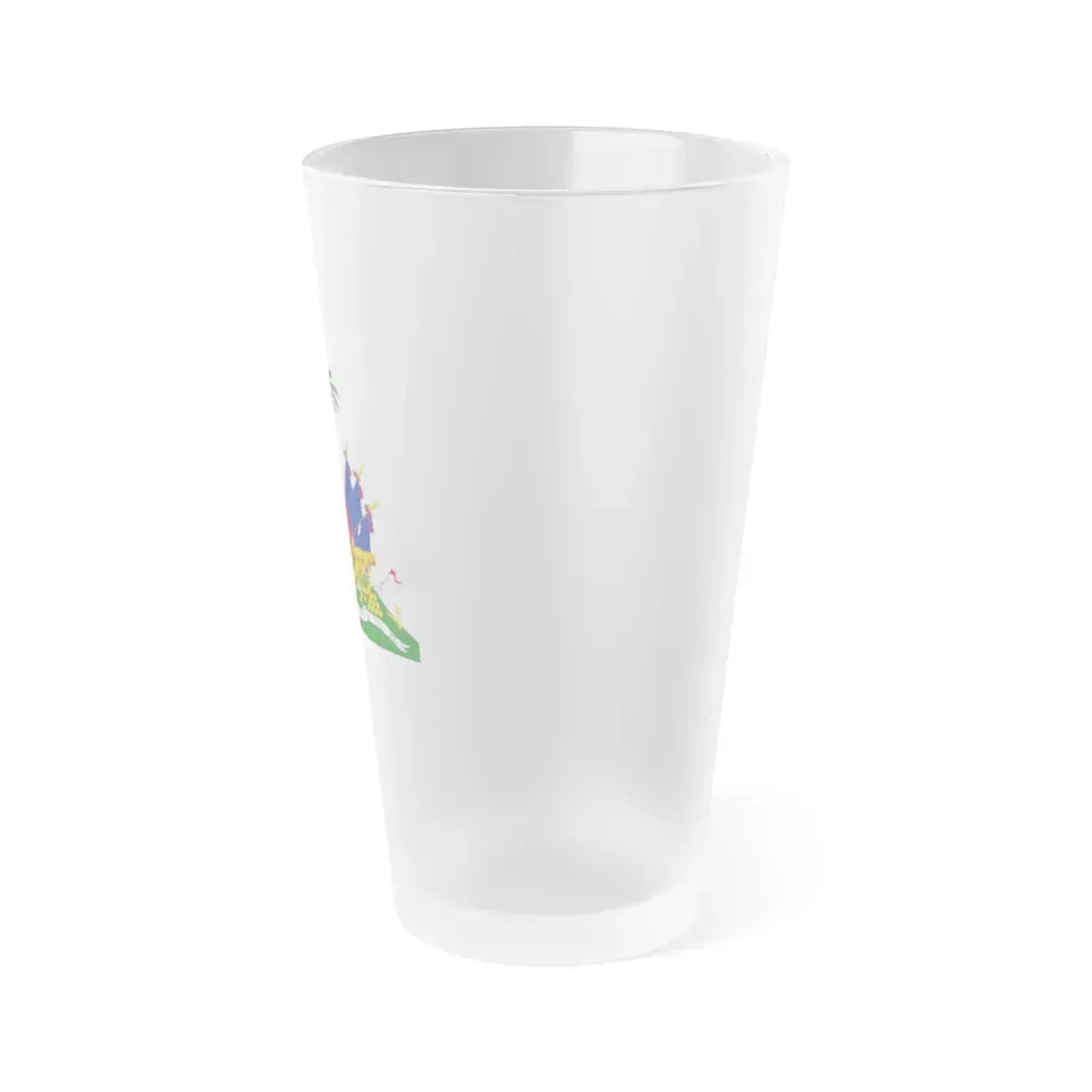 Coat of arms of Haiti - Frosted Pint Glass 16oz - Go Mug Yourself