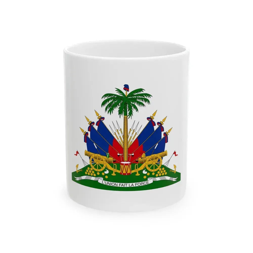 Coat of arms of Haiti - White Coffee Mug 11oz - Go Mug Yourself