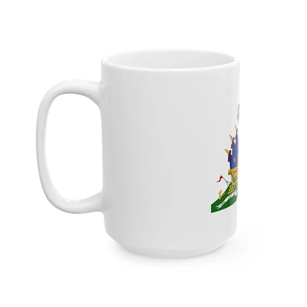 Coat of arms of Haiti - White Coffee Mug - Go Mug Yourself