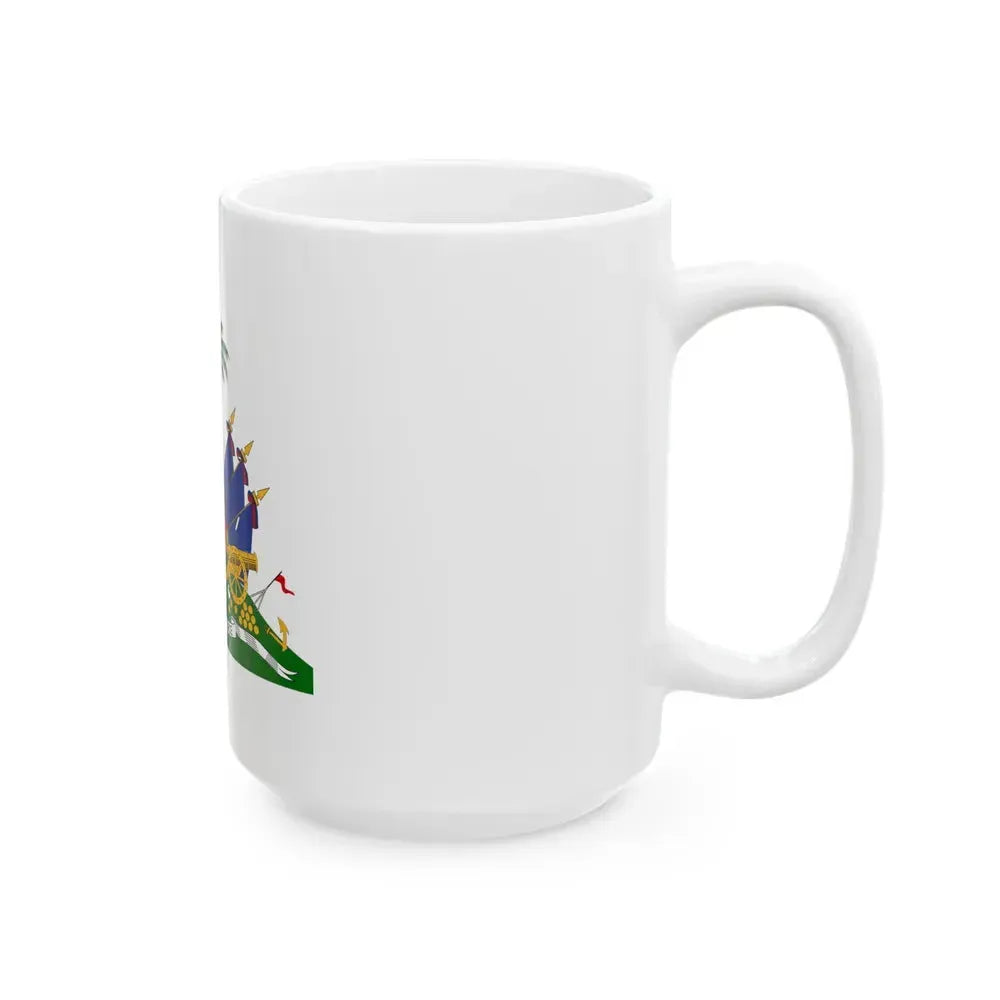 Coat of arms of Haiti - White Coffee Mug - Go Mug Yourself