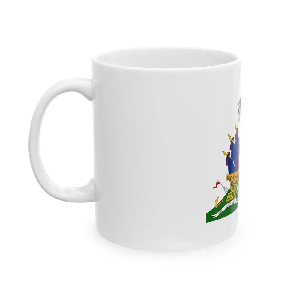 Coat of arms of Haiti - White Coffee Mug - Go Mug Yourself
