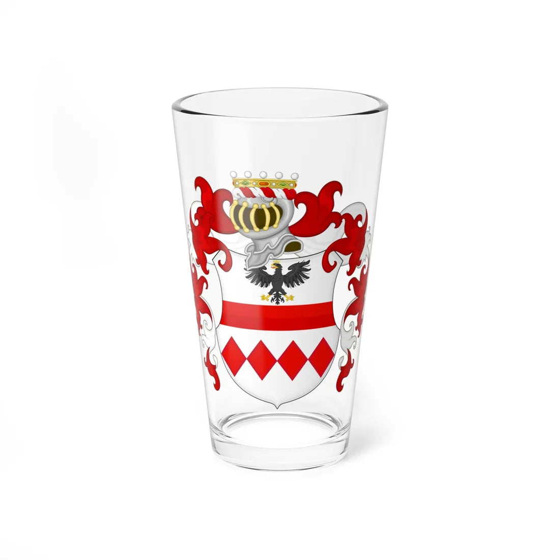 Coat of arms of House of Artusi (Italy) (Coat of Arms) Pint Glass 16oz 16oz - Go Mug Yourself