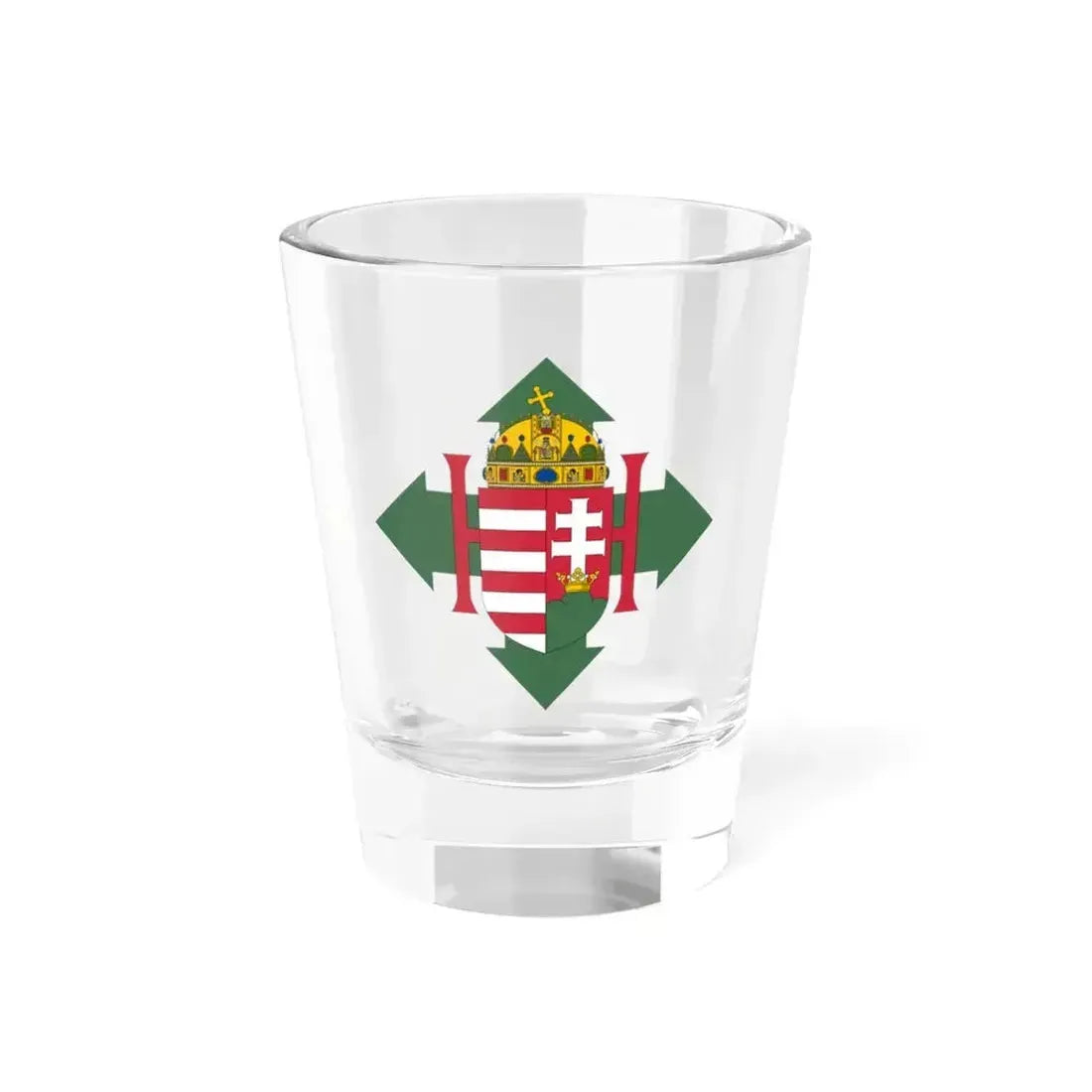 Coat of arms of Hungary (1945) - Shot Glass 1.5oz 1.5oz - Go Mug Yourself