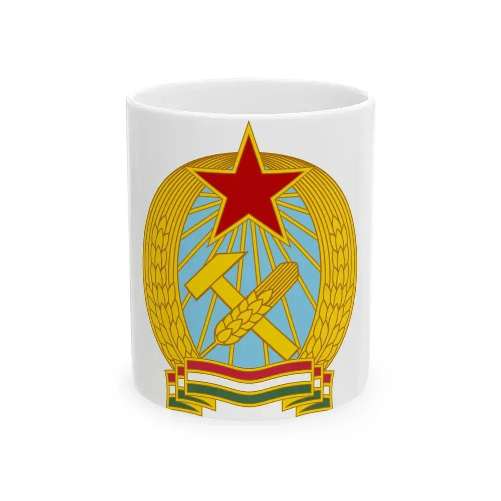 Coat of arms of Hungary (1949-1956) - White Coffee Mug 11oz - Go Mug Yourself