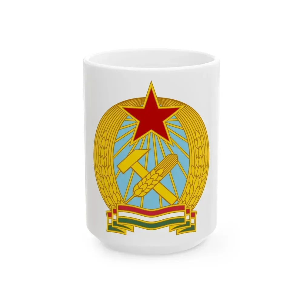Coat of arms of Hungary (1949-1956) - White Coffee Mug 15oz - Go Mug Yourself