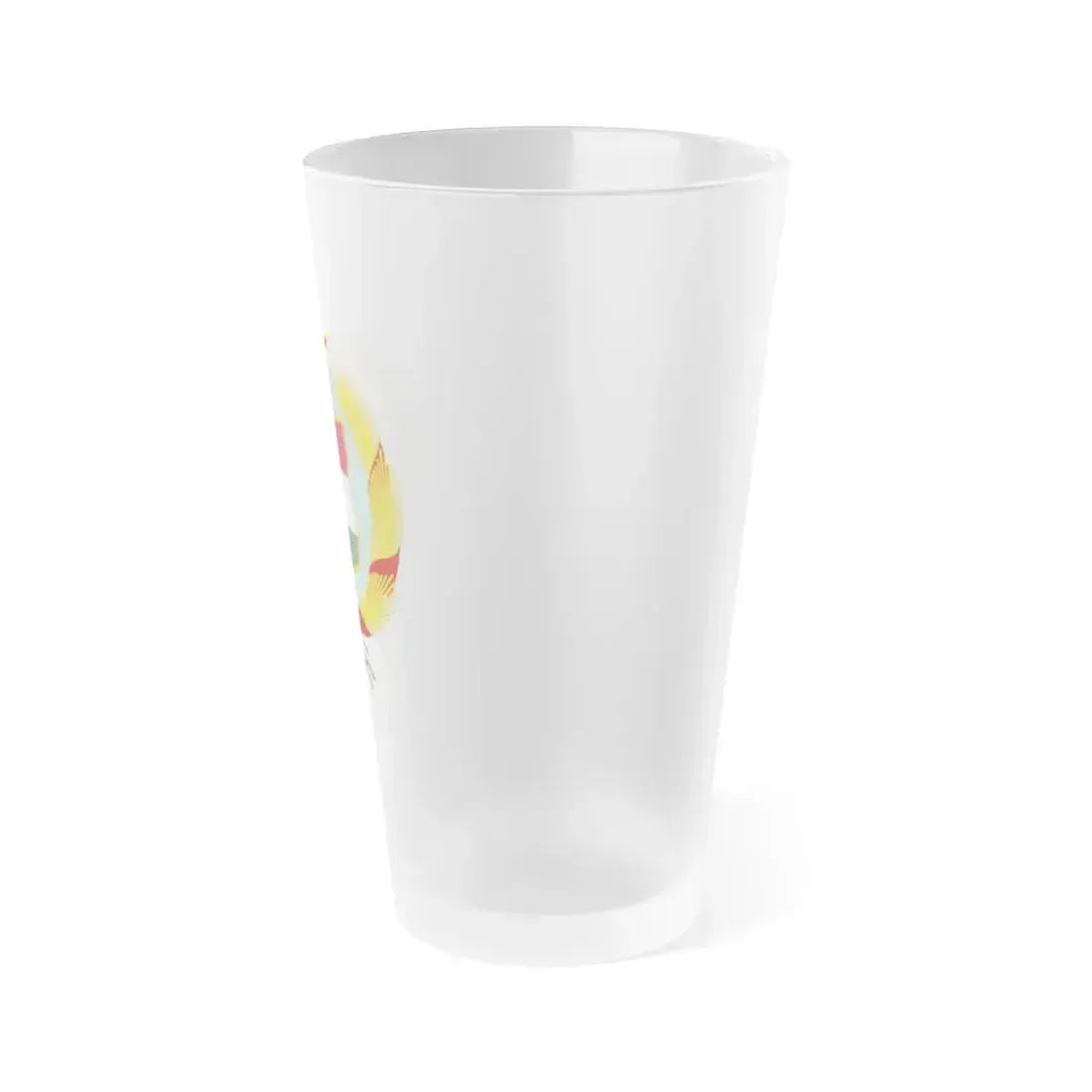 Coat of arms of Hungary (1957-1990) - Frosted Pint Glass 16oz - Go Mug Yourself