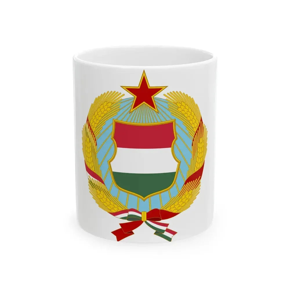 Coat of arms of Hungary (1957-1990) - White Coffee Mug 11oz - Go Mug Yourself