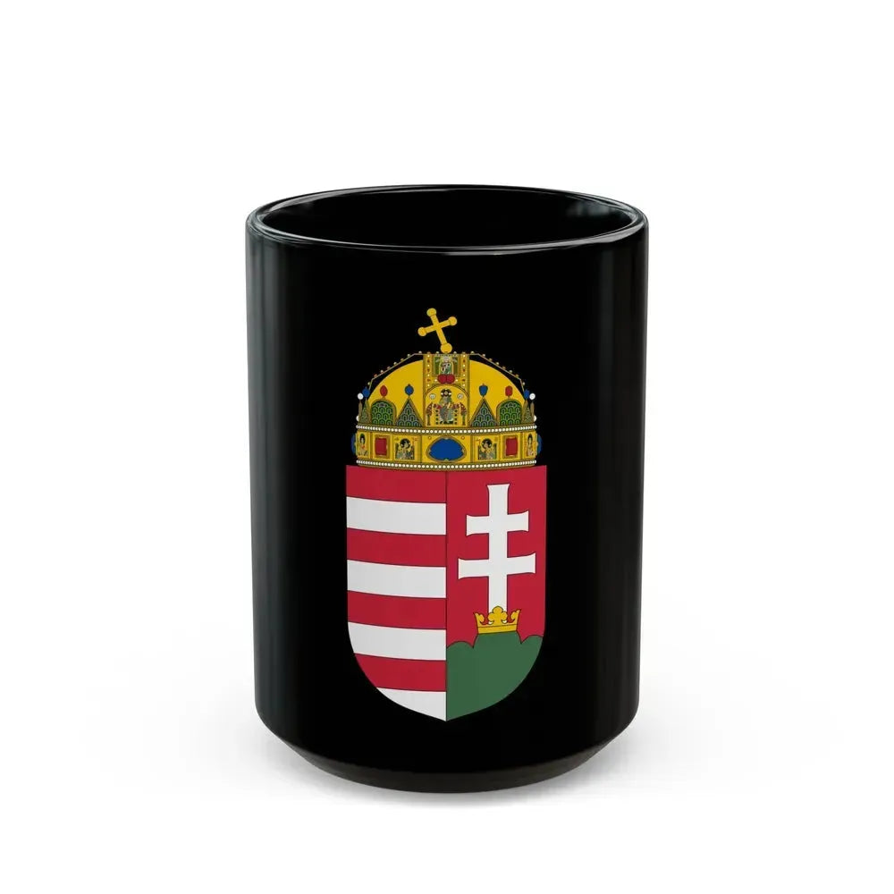 Coat of arms of Hungary - Black Coffee Mug 15oz - Go Mug Yourself