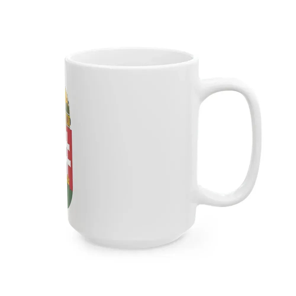 Coat of arms of Hungary - White Coffee Mug - Go Mug Yourself