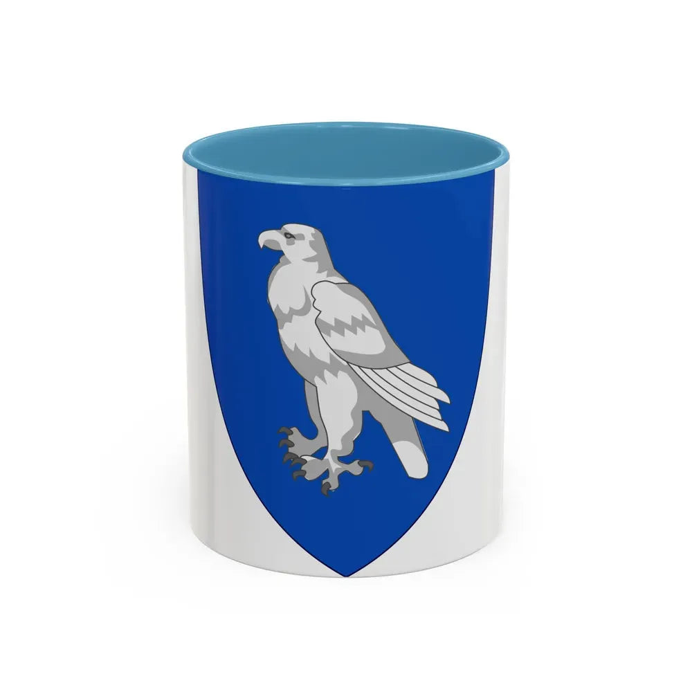Coat of Arms of Iceland (1904) - Accent Coffee Mug 11oz Light Blue - Go Mug Yourself