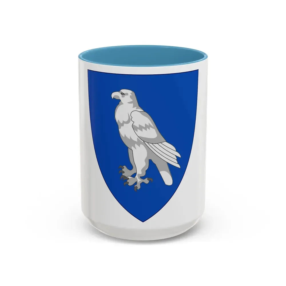 Coat of Arms of Iceland (1904) - Accent Coffee Mug 15oz Light Blue - Go Mug Yourself