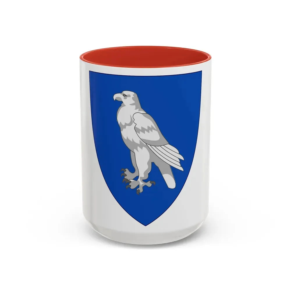 Coat of Arms of Iceland (1904) - Accent Coffee Mug 15oz Red - Go Mug Yourself