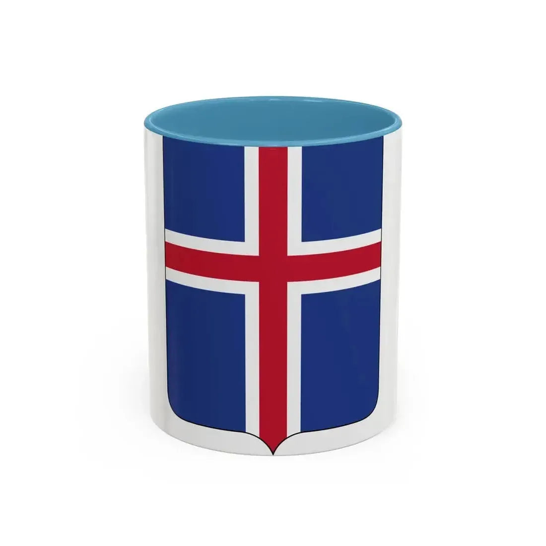 Coat of arms of Iceland 2 - Accent Coffee Mug 11oz Light Blue - Go Mug Yourself