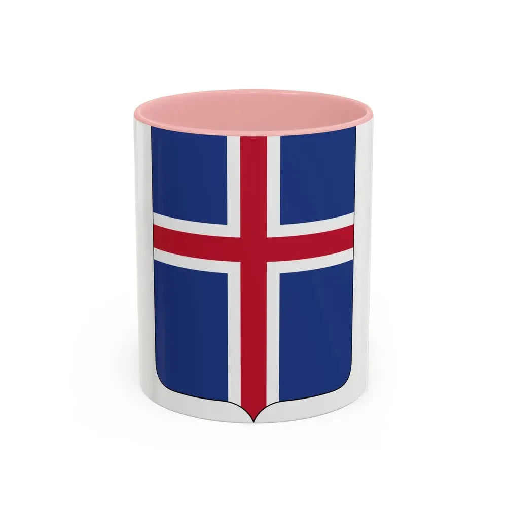 Coat of arms of Iceland 2 - Accent Coffee Mug 11oz Pink - Go Mug Yourself