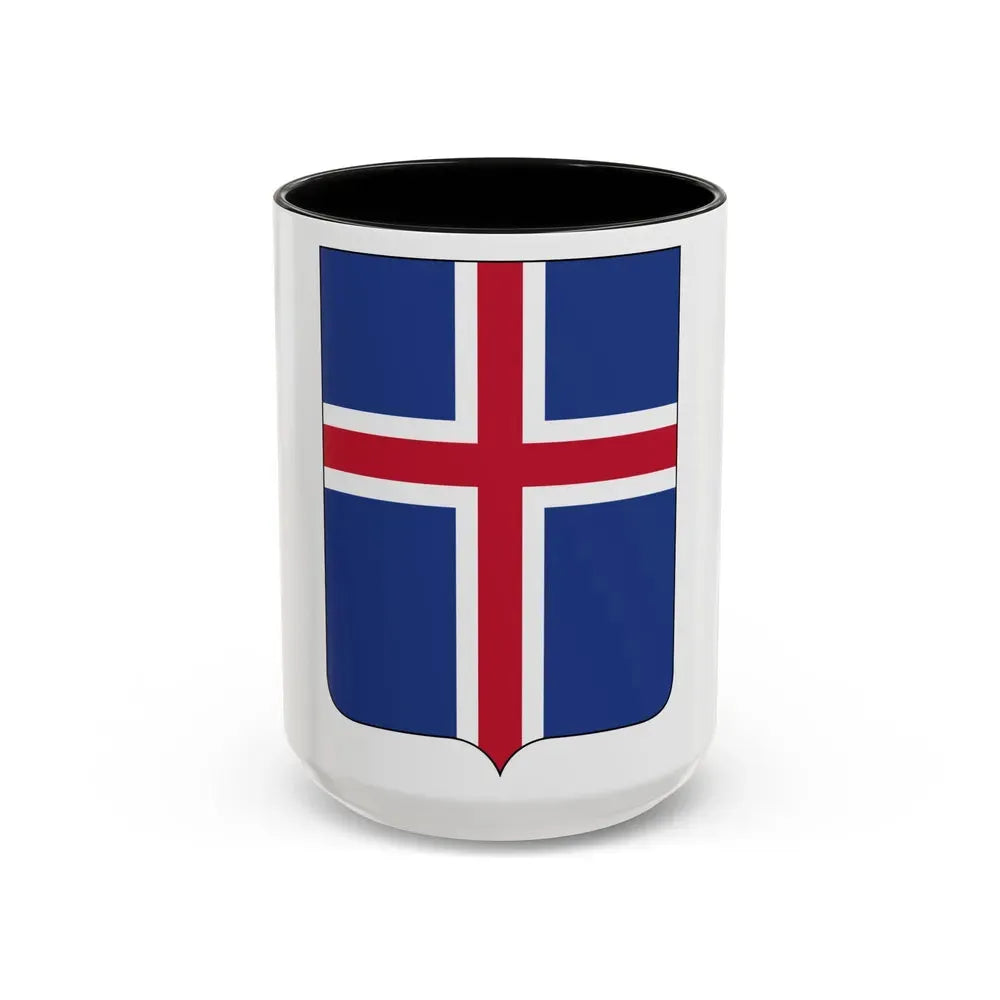 Coat of arms of Iceland 2 - Accent Coffee Mug 15oz Black - Go Mug Yourself