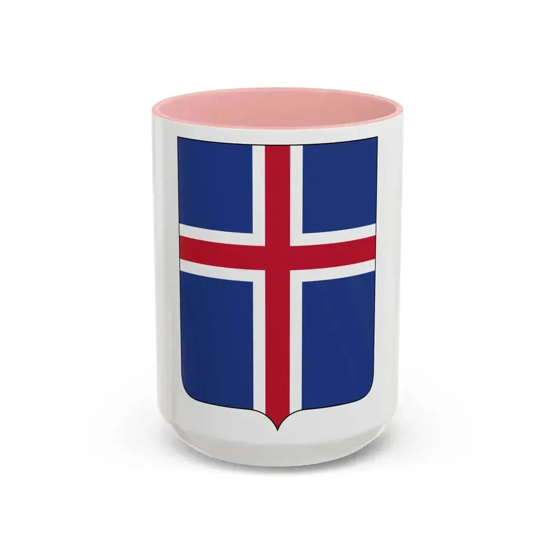 Coat of arms of Iceland 2 - Accent Coffee Mug 15oz Pink - Go Mug Yourself