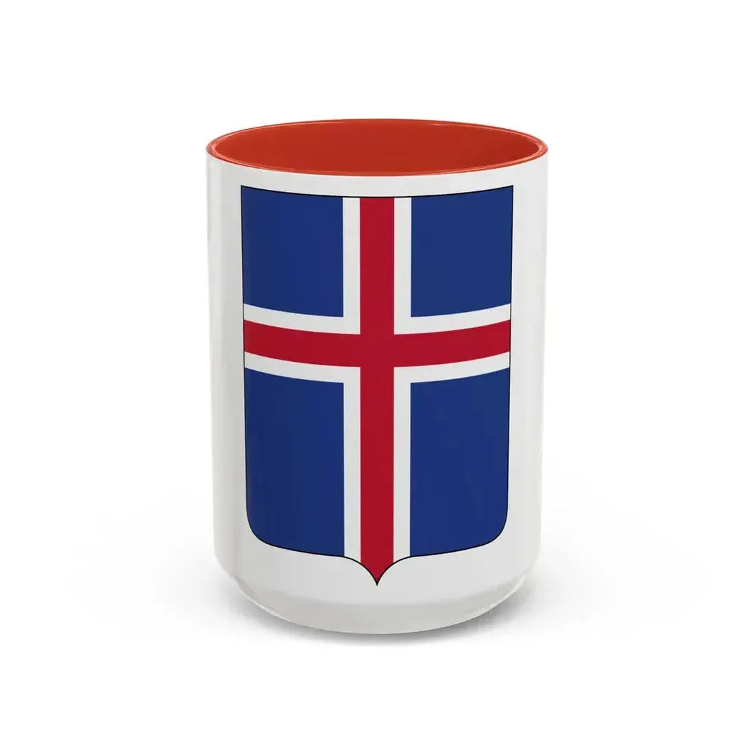Coat of arms of Iceland 2 - Accent Coffee Mug 15oz Red - Go Mug Yourself