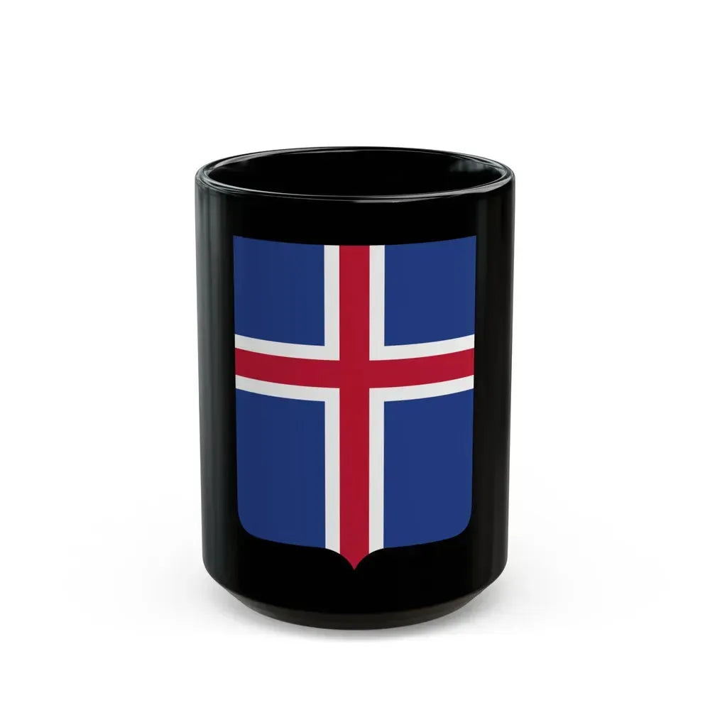 Coat of arms of Iceland 2 - Black Coffee Mug 15oz - Go Mug Yourself