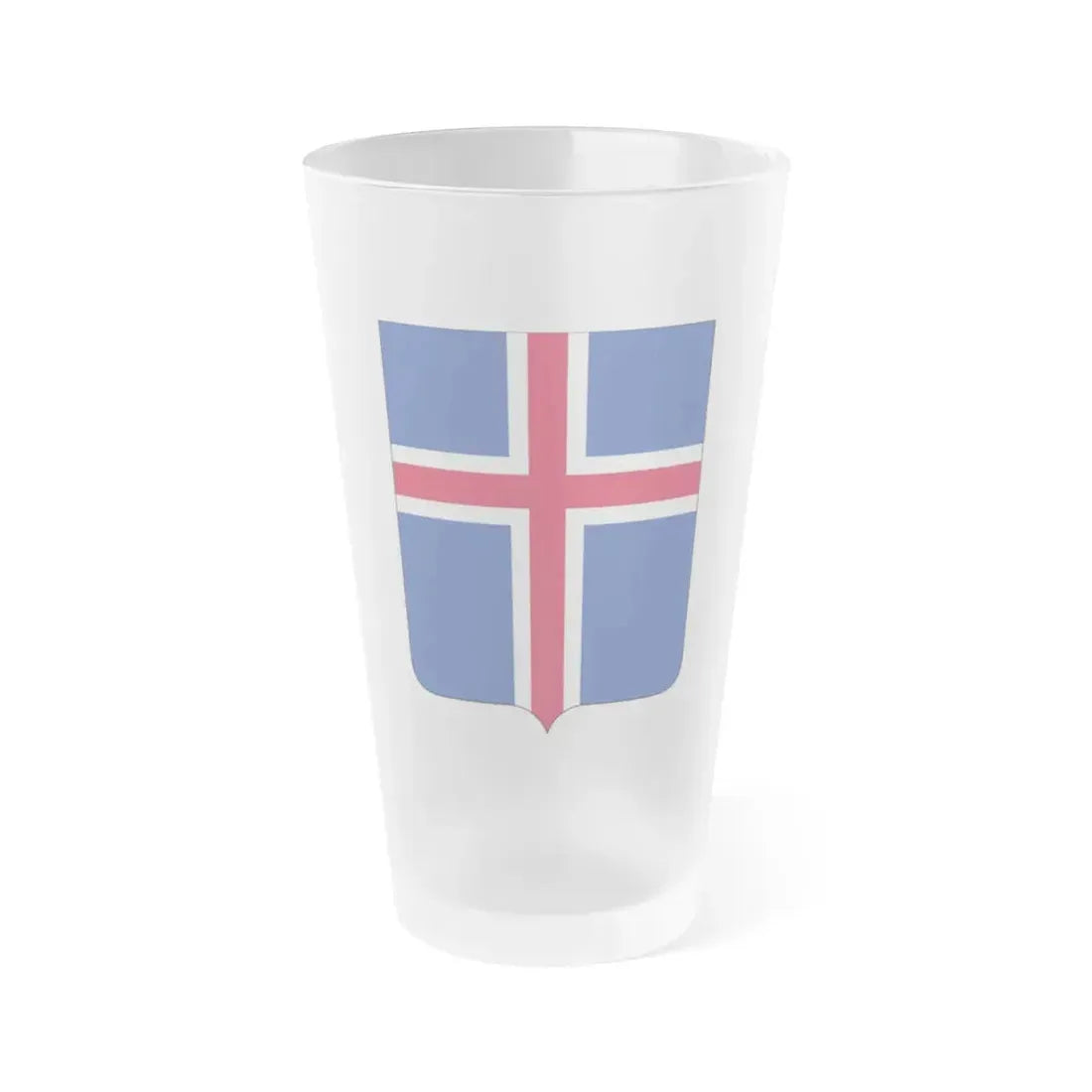Coat of arms of Iceland 2 - Frosted Pint Glass 16oz Default Title - Go Mug Yourself